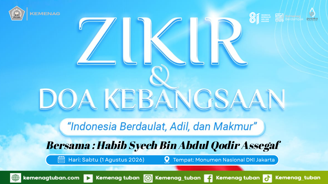 Awali Bulan Kemerdekaan dengan Doa, Kemenag Tuban Ajak Masyarakat Sukseskan Zikir dan Doa Kebangsaan
