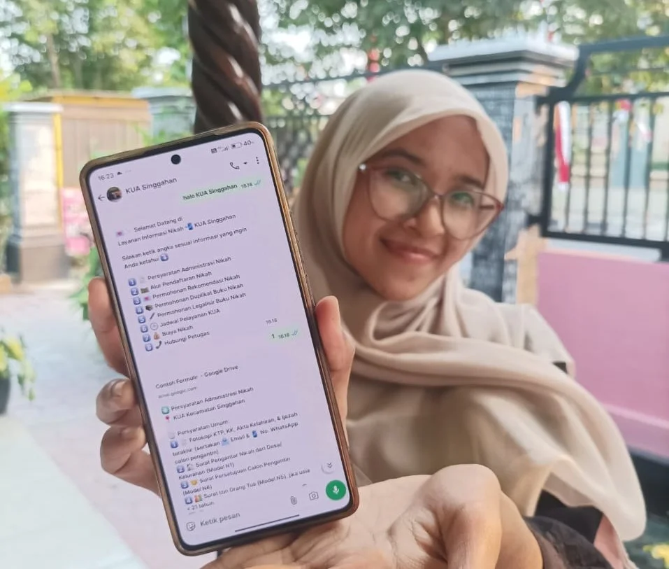 Permudah Layanan Keagamaan, KUA Singgahan Luncurkan KUA Digital Service (WhatsApp Chatbot).