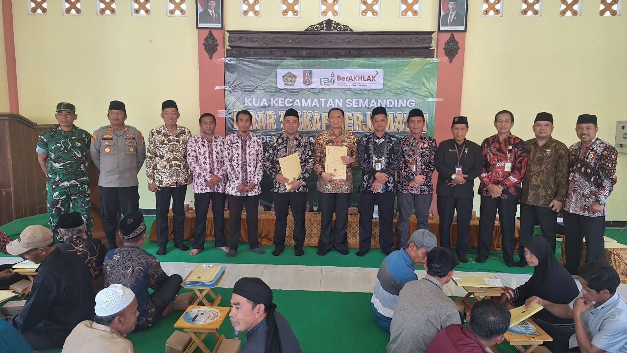 KUA Semanding Gandeng Badan Pertanahan Nasional Kabupaten Tuban, Giat Ikrar Wakaf Berjamaah
