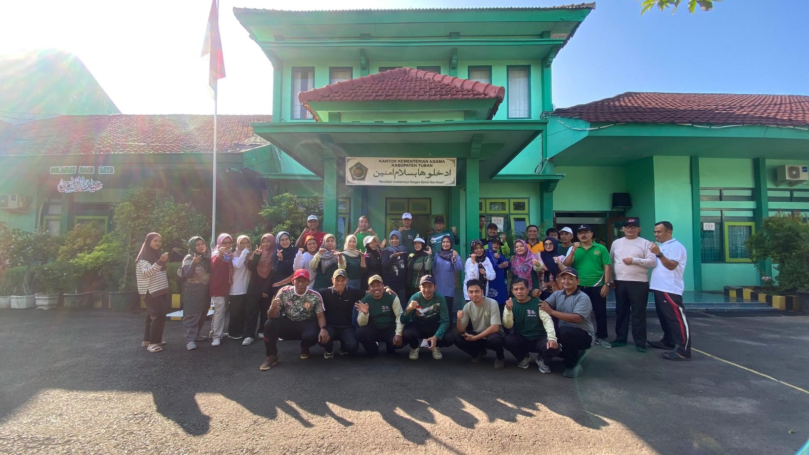 Semangat dan Sehat, ASN Kemenag Tuban Gelar Senam Bersama Usai Libur Iduladha