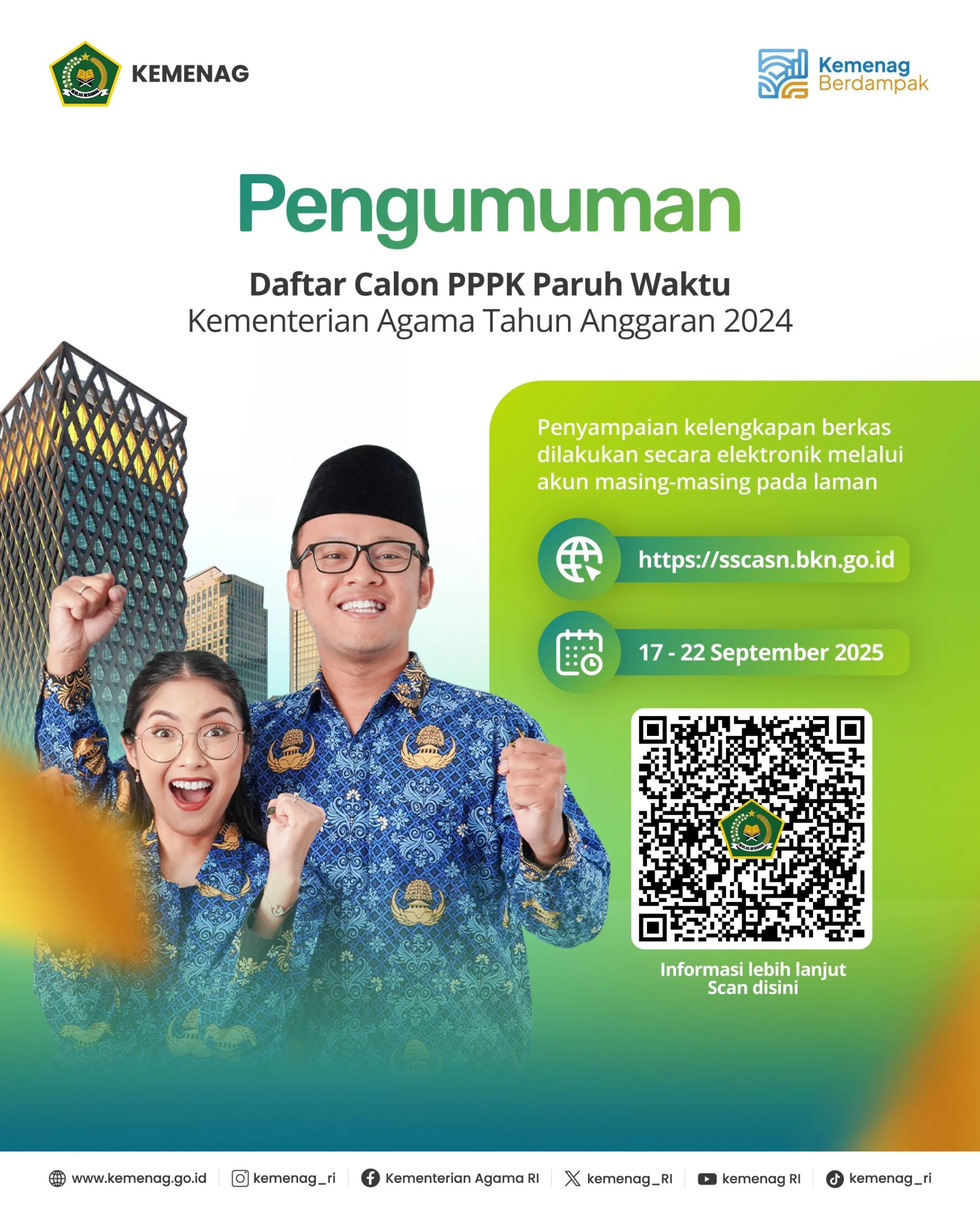 Kemenag Umumkan Calon PPPK Paruh Waktu 2024, Ini Daftarnya