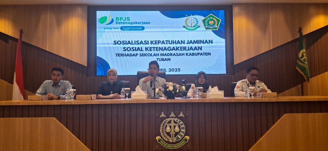 Kemenag Tuban Gandeng Kejari dan BPJS Ketenagakerjaan Sosialisasikan Kepatuhan Jaminan Ketenagakerjaan Madrasah