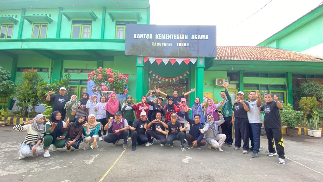 Senam Bersama, Energi Baru ASN Kemenag Tuban untuk Tingkatkan Semangat Kerja