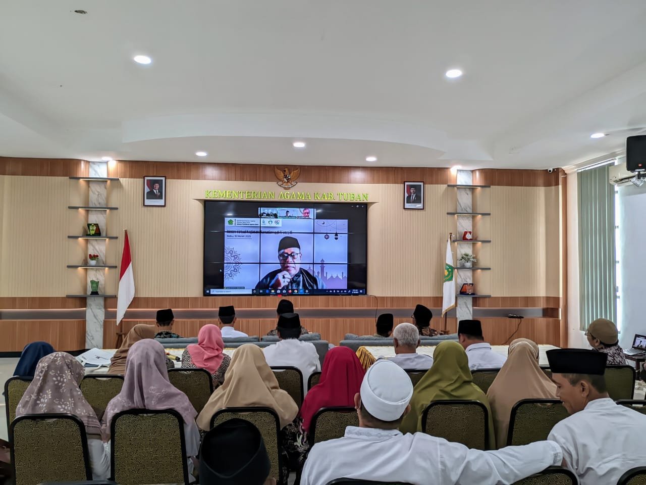 Efek Efisiensi, Bidang Pais Kanwil Kemenag Jatim Monev Giat Ramadan Secara Virtual