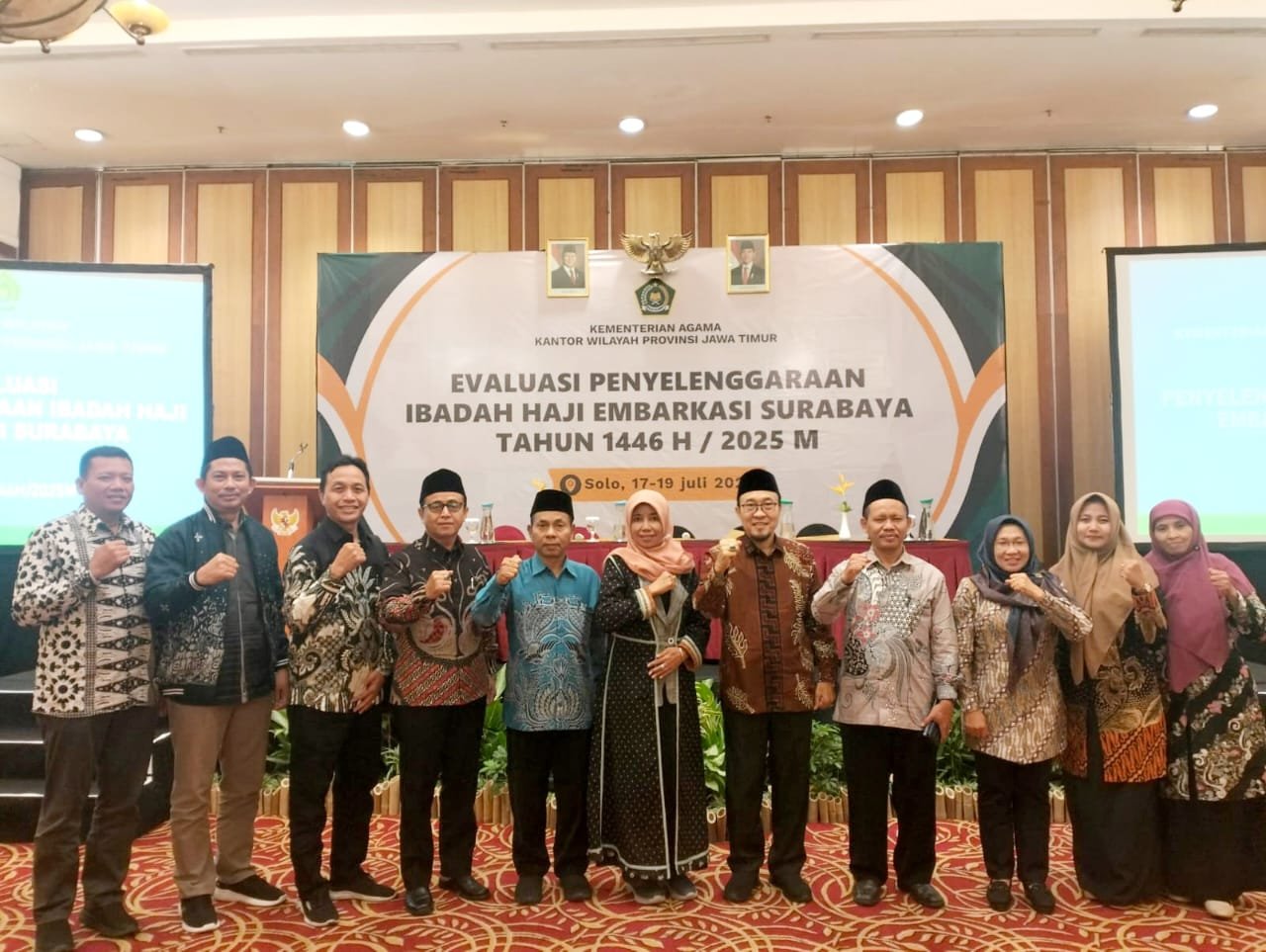 Kakanwil Kemenag Jatim Pimpin Evaluasi Haji Embarkasi Surabaya di Solo, Kemenag Tuban Turut Hadir