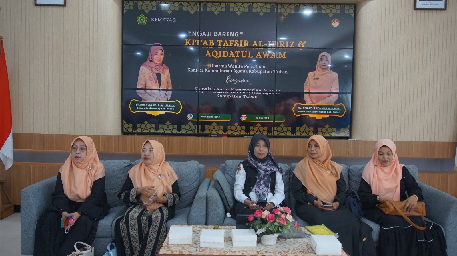 Ngaji Perdana DWP Kemenag Tuban Dipadukan Beauty Class, Perkuat Ilmu dan Kekompakan Anggota