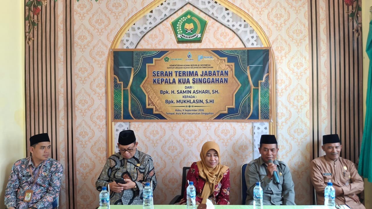Sertijab Kepala KUA Singgahan dan Montong, Umi Kulsum Tekankan Adaptasi dan Penguatan Lintas Sektoral