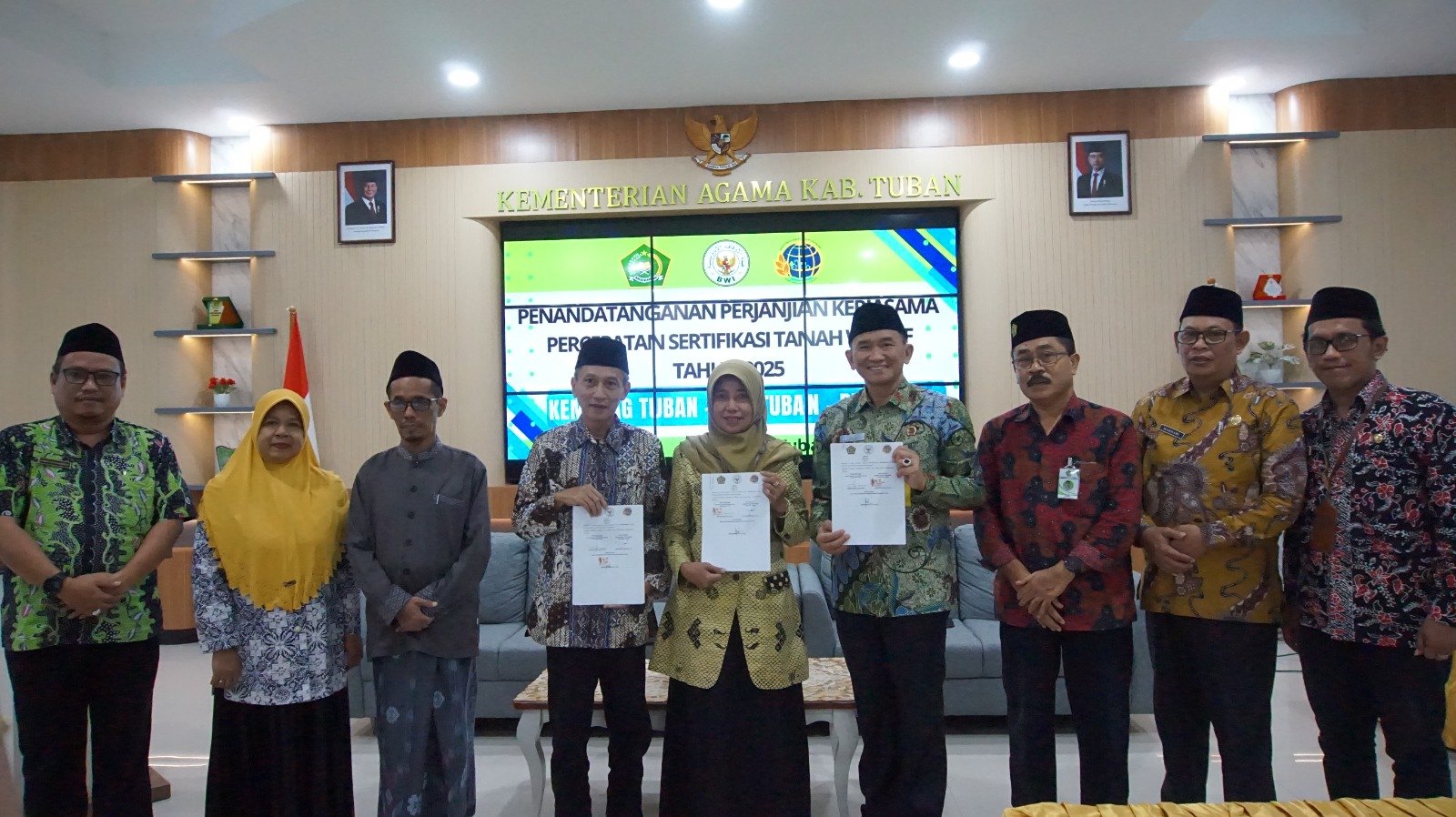Penandatanganan MOU Percepatan Sertifikasi Tanah Wakaf Kabupaten Tuban