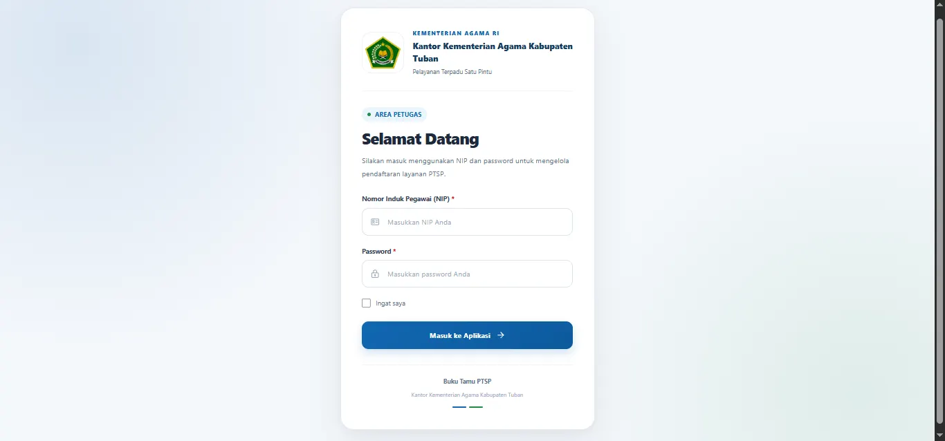 Buku Tamu - Login Petugas