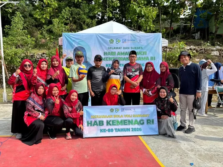 Kemenag Kabupaten Tuban Gelar Kejuaraan Bola Voli Sarimbit dalam Rangka HAB ke-80