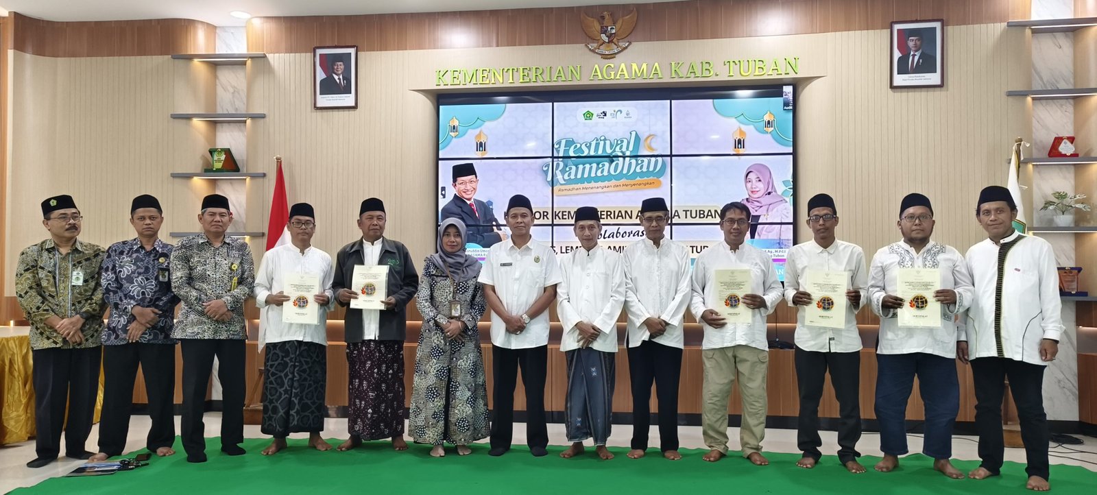 Kemenag, Baznas, LAZ, BWI dan BPN Kabupaten Tuban Berbagi & Bersinergi Ikuti Festival Ramadan 1446 H Secara Daring