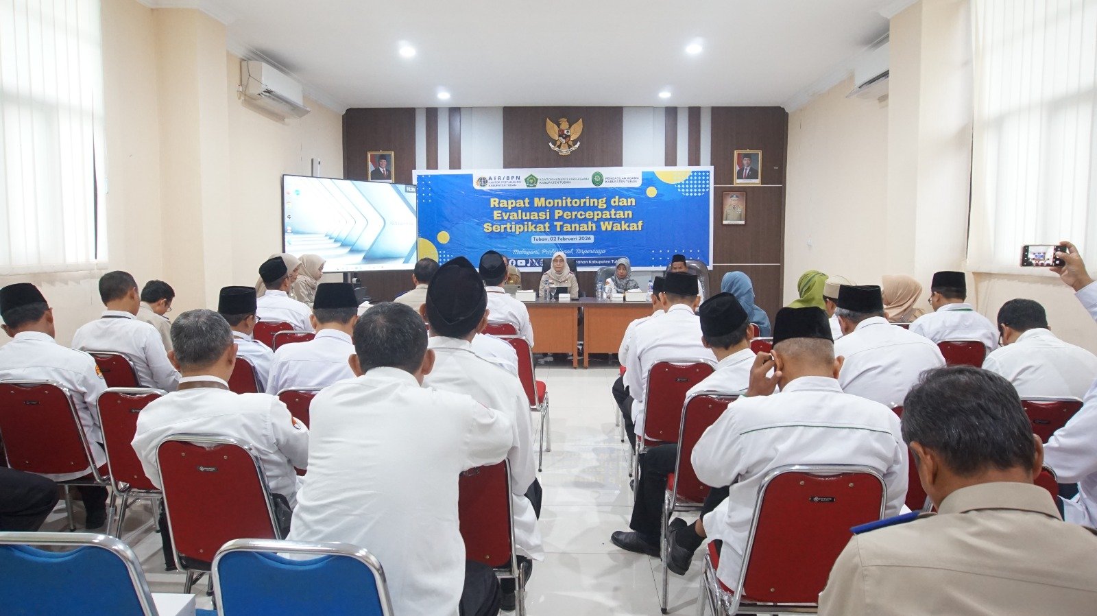 BPN Tuban Gelar Rapat Monitoring dan Evaluasi Percepatan Sertipikat Tanah Wakaf