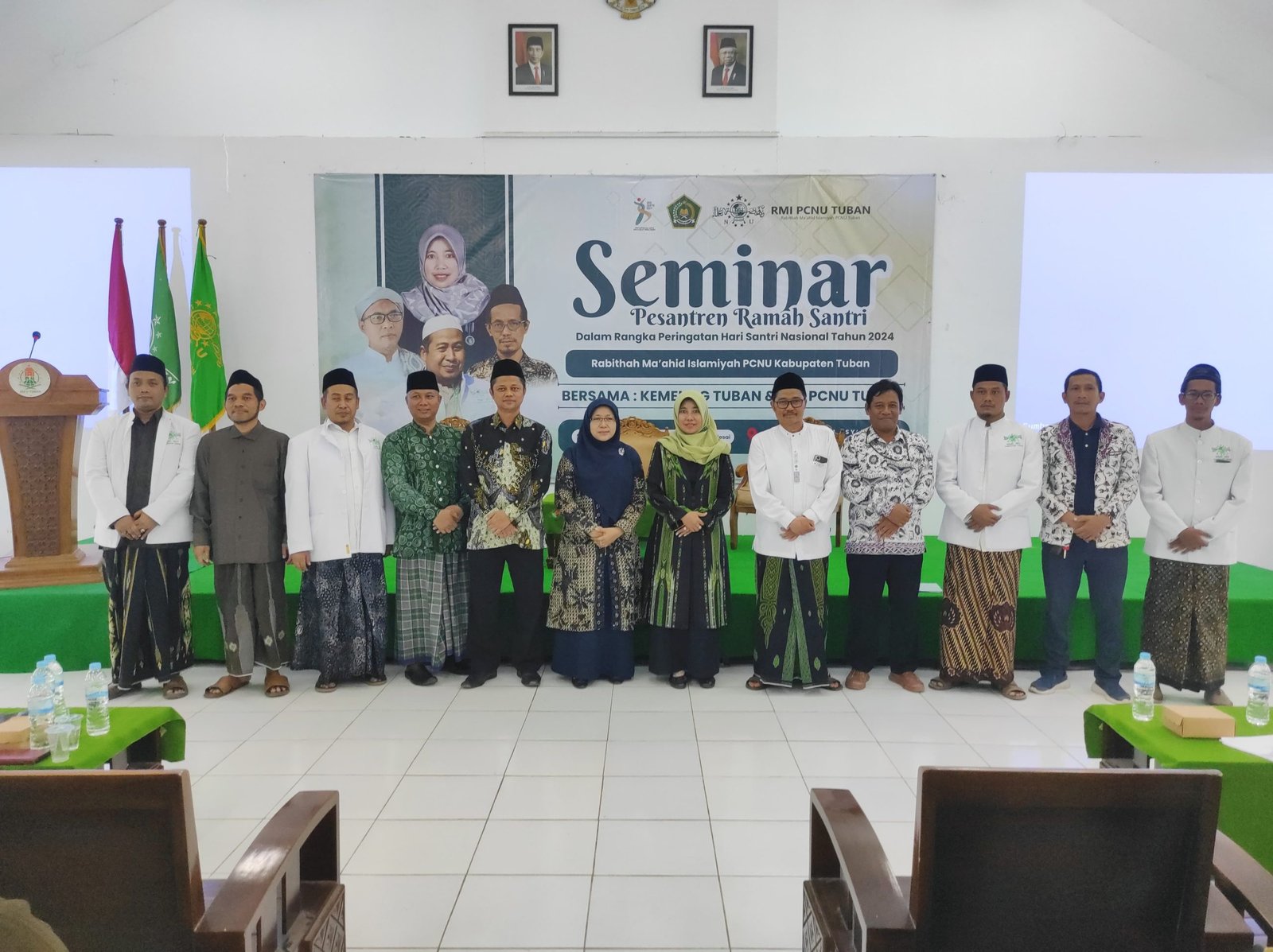 Jelang HSN 2024 Kemenag Tuban & RMI NU Deklarasikan Pesantren Ramah Anak bersama  Pimpinan Ponpes di IAINU Tuban